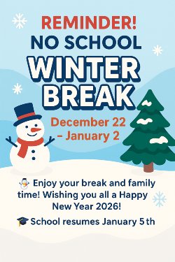 Winter Break - No School